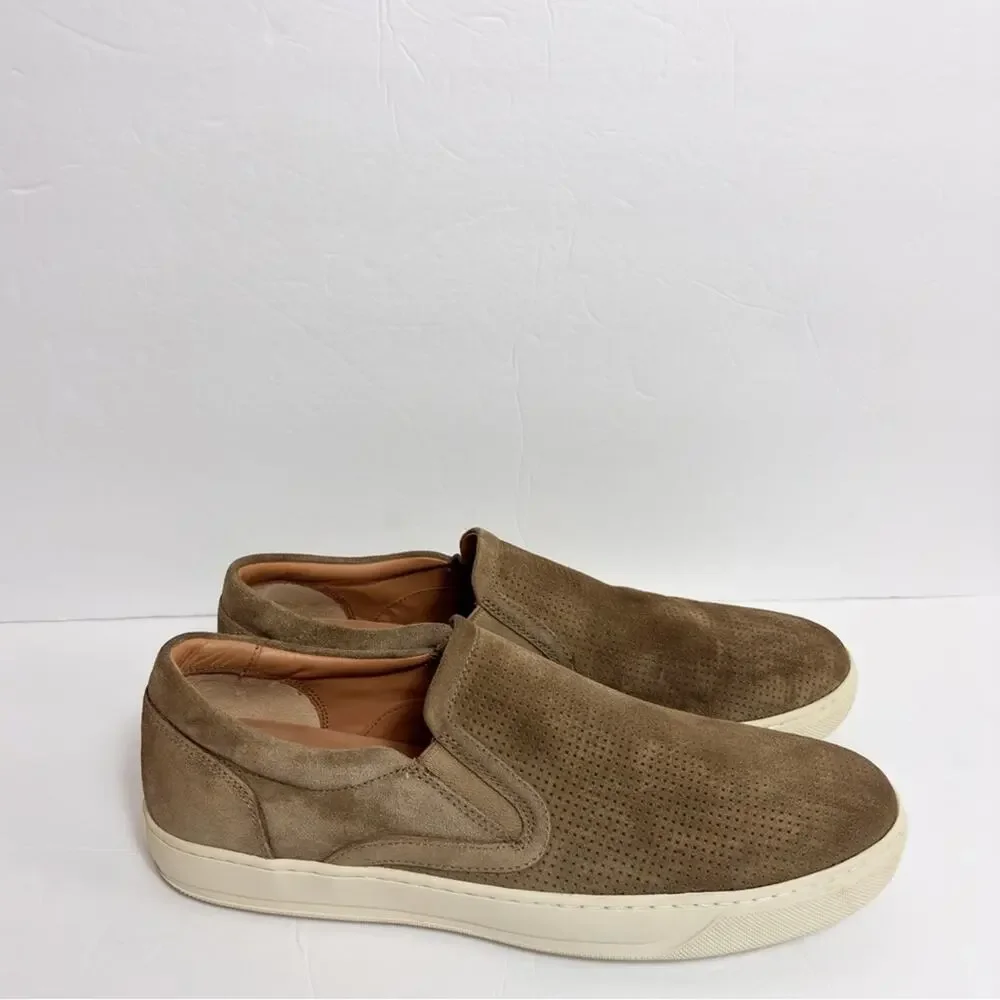 VINCE ACE SUEDE SLIP-ON MEN SHOES SNEAKERS TAN SIZE US 12 EUR 46 NO BOX